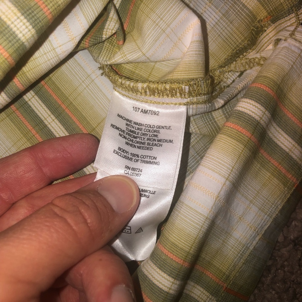 Columbia Button Down Mens Size Medium Fish Work Beach Dress Shirt - Picture 6 of 14